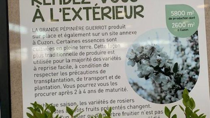 Le choix des productions essentiellement « maison » et prioritairement locales est affiché clairement pour la clientèle. ©Odile Maillard